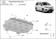 Acier plaque couvercle cache protection moteur Toyota Proace (2019-2026)