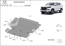 Acier plaque couvercle cache protection moteur SsangYong Rexton 2 (2017-2026)