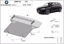 Acier plaque couvercle cache protection moteur BMW X3 - F25 (2010-2017)