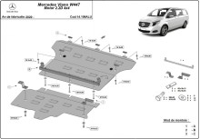 Aluminium plaque couvercle cache protection moteur Mercedes Viano (2020-2026)