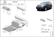 Stalowa Osłona pod silnik Lexus GX (2002-2009)