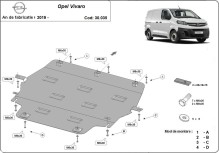 Stalowa Osłona pod silnik Opel Vivaro C (2019-2026)