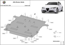 Acier plaque couvercle cache protection moteur Alfa Romeo Giulia (2015-2026)