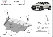 Acier plaque couvercle cache protection moteur Audi Q3 (2018-2025)