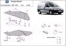 Acier plaque couvercle cache protection moteur Peugeot Partner (1995-2006)