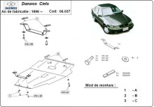 Acier plaque couvercle cache protection moteur Daewoo Cielo (1995-2008)