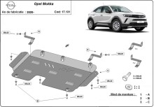 Acier plaque couvercle cache protection moteur Opel Vauxhall Mokka X (2019-2026)