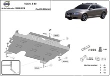 Aluminium plaque couvercle cache protection moteur Volvo S80 (2006-2016)