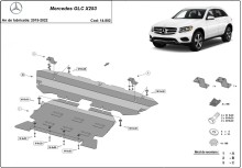 Acier plaque couvercle cache protection moteur Mercedes GLC (2015-2022)