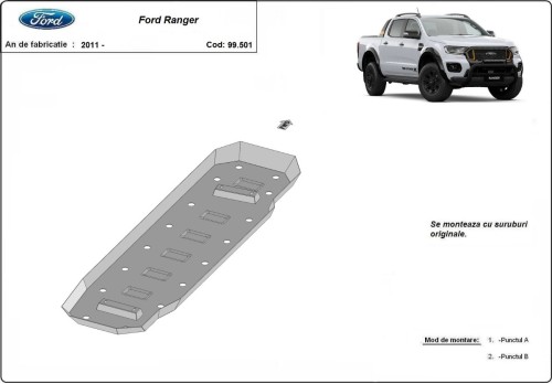 Stalowa Osłona zbiornika paliwa Ford Ranger (2011-2023)