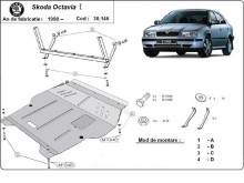 Stalowa Osłona pod silnik Skoda Octavia Tour (1998-2010)