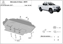 Acier plaque couvercle cache protection moteur Mercedes CLA X117 (2017-2020)