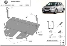 Acier plaque couvercle cache protection moteur Skoda Karoq - manuelle (2007-2014)
