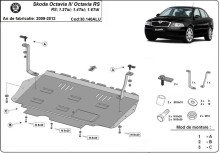 Aluminium plaque couvercle cache protection moteur Skoda Octavia (2009-2012)