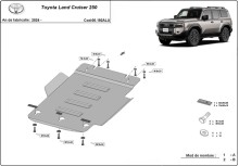 Aluminium plaque couvercle cache protection boîte de vitesses Toyota Land Cruiser (2024-2026)