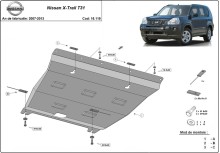 Acier plaque couvercle cache protection moteur Nissan X-Trail T30 (2007-2013)