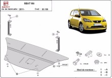 Acier plaque couvercle cache protection moteur Seat Toledo 3 (2011-2026)