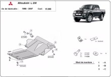 Acier plaque couvercle cache protection moteur Mitsubishi Lancer (1998-2007)