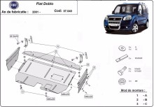 Acier plaque couvercle cache protection moteur Fiat Doblo (2001-2010)