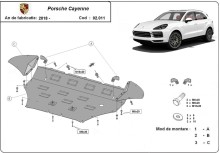Acier plaque couvercle cache protection moteur Porsche Cayenne (2018-2026)