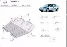 Acier plaque couvercle cache protection moteur Opel Calibra (1997-2004)