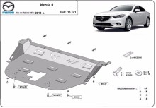 Acier plaque couvercle cache protection moteur Mazda Atenza (2013-2026)