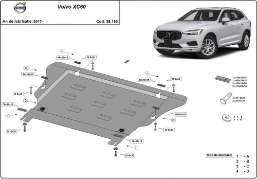 Stalowa Osłona pod silnik Volvo XC60 (2017-2026)