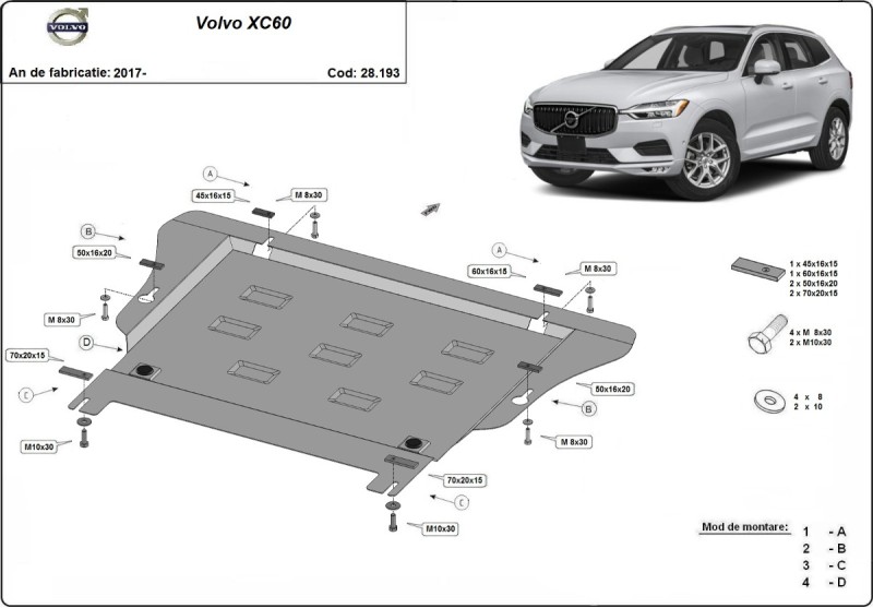Acier plaque couvercle cache protection moteur électrique arrière Tesla Modèle Y AWD (2017-2026)