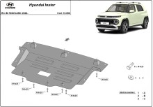 Acier plaque couvercle cache protection moteur Hyundai Inster (2024-2026)
