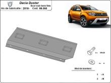 Stalowa Stalowa osłona przedniego zderzaka dla Dacia Duster (2018-2024)
