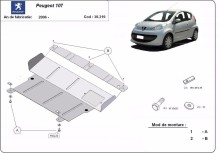 Acier plaque couvercle cache protection moteur Peugeot 207 (2005-2014)