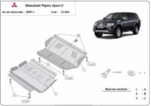 Acier plaque couvercle cache protection moteur Mitsubishi Colt (2008-2016)