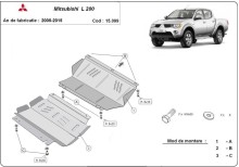 Acier plaque couvercle cache protection moteur Mitsubishi Lancer (2005-2015)