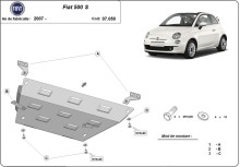 Acier plaque couvercle cache protection moteur Fiat 500 S (2007-2026)