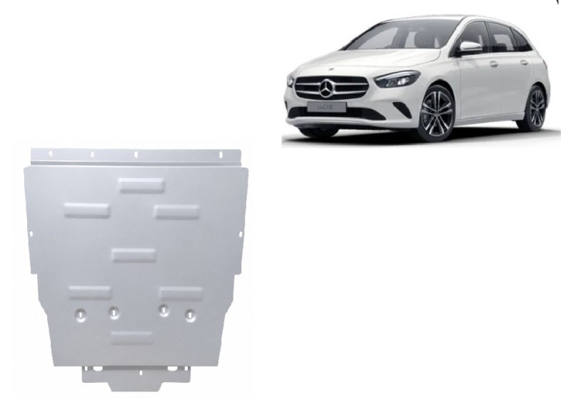 Aluminium plaque couvercle cache protection moteur Mercedes B-Classe (2018-2026)