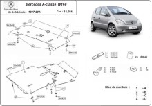 Acier plaque couvercle cache protection moteur Mercedes B-Class W247 (1997-2004)