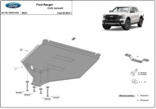 Acier plaque couvercle cache protection boîte de vitesses manuelle Ford Ranger (2023-2026)