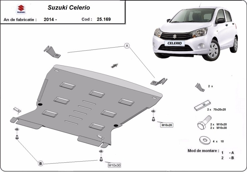 Stalowa Osłona pod silnik Suzuki Celerio (2014-2026)