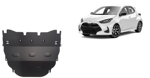 Acier plaque couvercle cache protection moteur Toyota Yaris - essence (2021-2026)