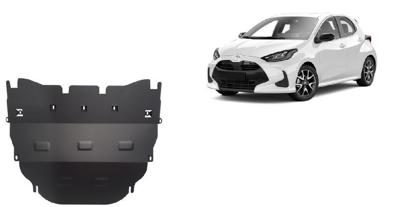 Acier plaque couvercle cache protection moteur Toyota Yaris - essence (2021-2026)