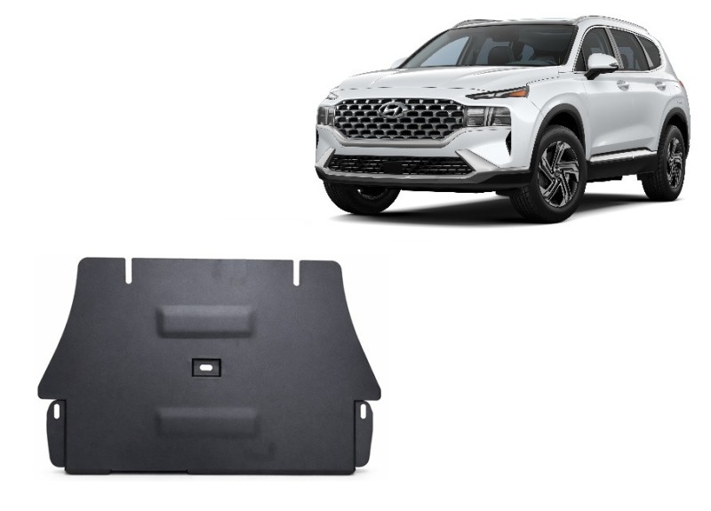 Acier plaque couvercle cache protection catalyseur Hyundai Santa Fe (2018-2023)