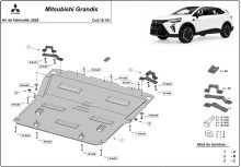 Acier plaque couvercle cache protection moteur Mitsubishi Grandis (2025-2026)