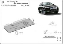 Stalowa Osłona skrzyni reczna skrzynia biegów i automatyczne VW Touareg 7L (2003-2006)