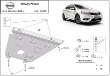 Acier plaque couvercle cache protection moteur Nissan Qashqai (2012-2018)