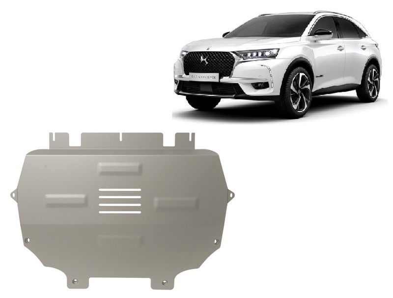 Aluminium plaque couvercle cache protection moteur Citroen DS7 Crossback (2017-2026)