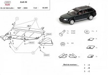 Acier plaque couvercle cache protection moteur Audi A6 (1997-2004)