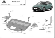 Stalowa Osłona pod silnik Hyundai Bayon (2021-2026)