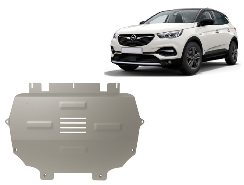 Aluminium plaque couvercle cache protection moteur Opel Vauxhall Grandland X (2017-2026)