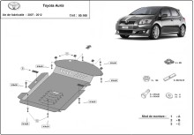 Acier plaque couvercle cache protection catalyseur Toyota Auris (2007-2012)
