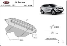 Acier plaque couvercle cache protection moteur Kia Stonic (2011-2015)
